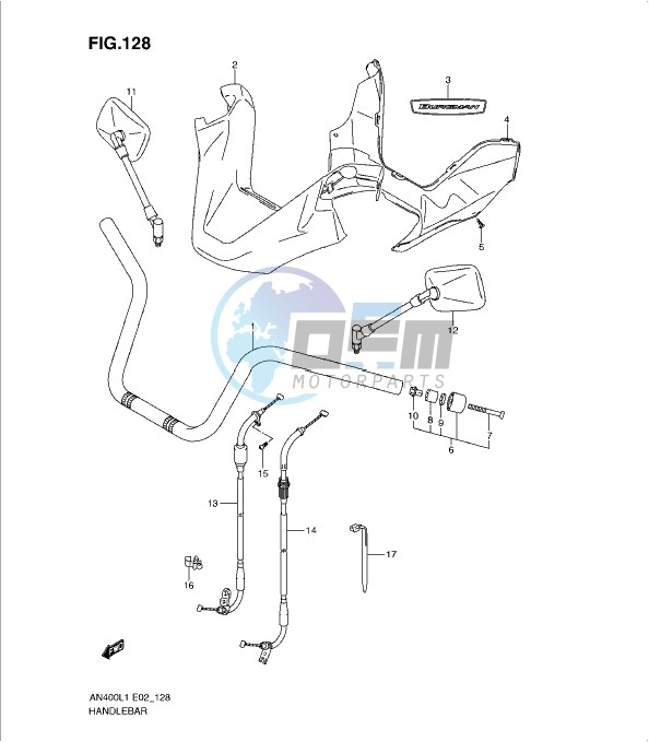 HANDLEBAR (AN400ZAL1 E19)