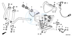 TRX680FAF TRX680 Europe Direct - (ED) drawing HANDLE PIPE