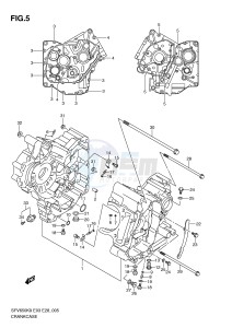 SFV650 (E3-E28) Gladius drawing CRANKCASE