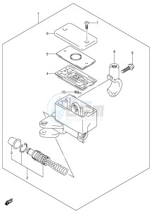 SV650S (E2) drawing FRONT MASTER CYLINDER (SV650K3 UK3 K4 UK4 K5 UK5 K6 UK6 K7 UK7)