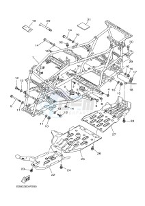 YFM700FWAD YFM700PSF GRIZZLY 700 EPS (B38A) drawing FRAME