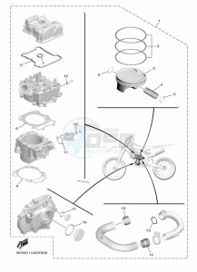 YZ450F (B2WD) drawing PISTON REBUILT KIT