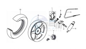 HD 125 drawing REAR WHEEL / REAR FORK