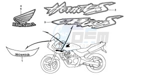 CB600F2 HORNET S drawing MARK (2)