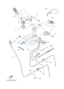 EW50N SLIDER (1S0B 1S0B) drawing STEERING HANDLE & CABLE