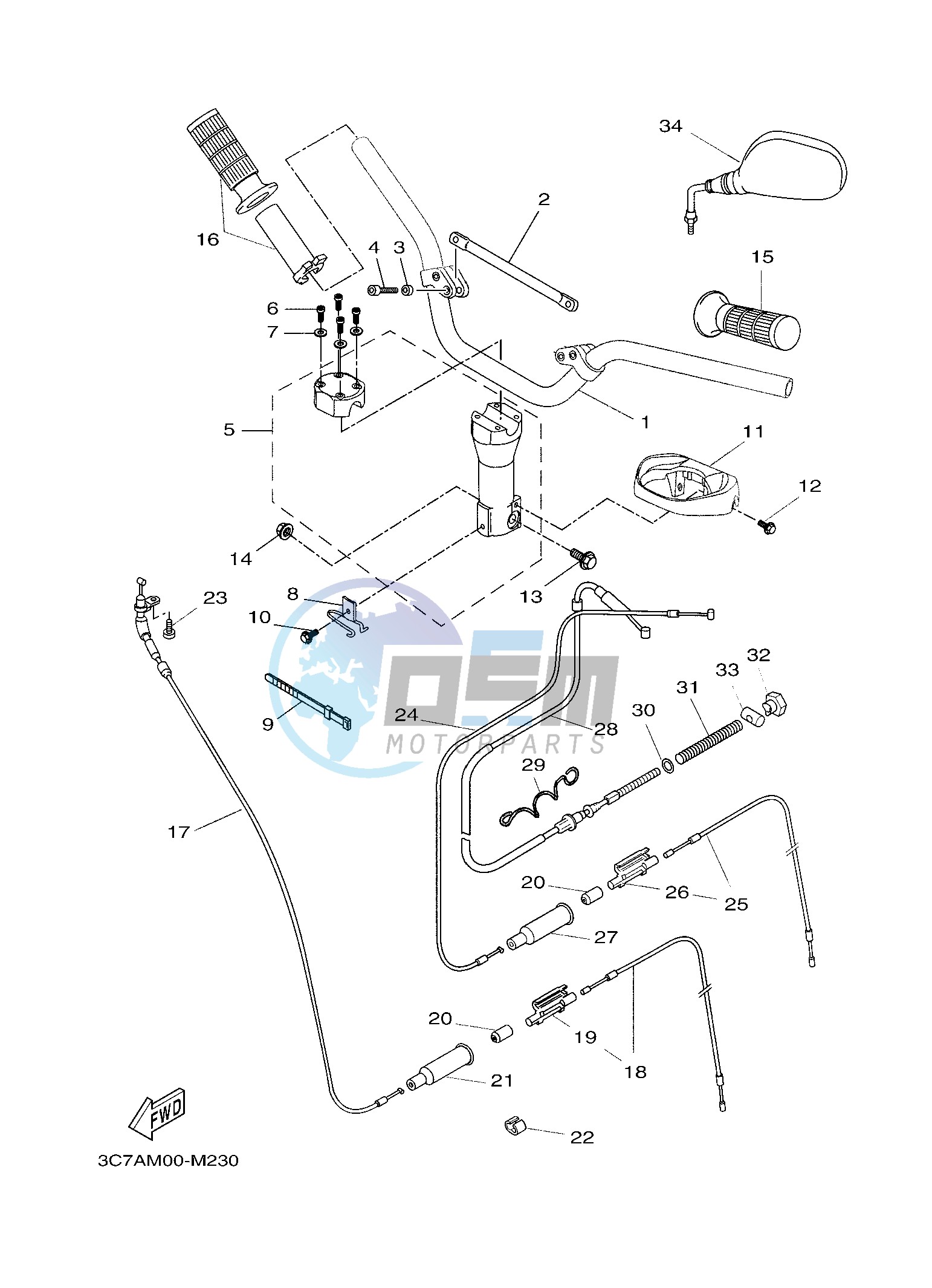 STEERING HANDLE & CABLE