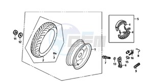 ORBIT II 50 25KMH (L8) NL drawing REAR WHEEL