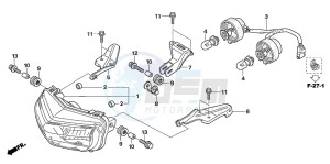 TRX450ER drawing HEADLIGHT (TRX450R6,7,8/ER6,7,8)