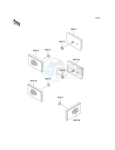 KLF 300 C [BAYOU 300 4X4] (C15-C17 C17 CAN ONLY) [BAYOU 300 4X4] drawing REFLECTORS-- CN- -