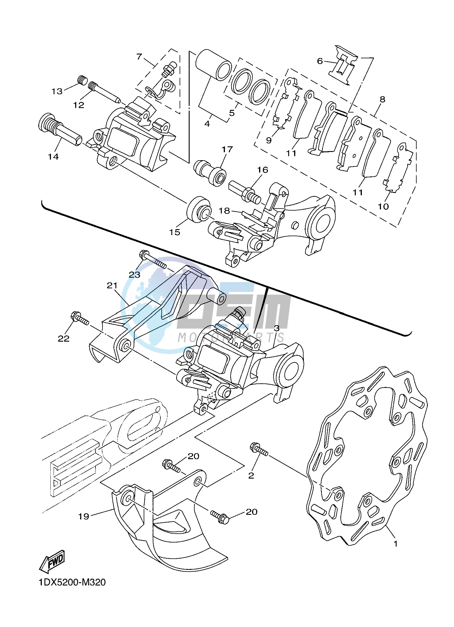 REAR BRAKE CALIPER