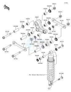 KX85-II KX85DFF EU drawing Suspension