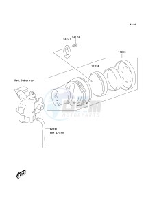 KDX 50 A (A6F) A6F drawing AIR CLEANER