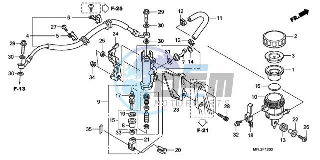 REAR BRAKE MASTER CYLINDER (CBR1000RR)