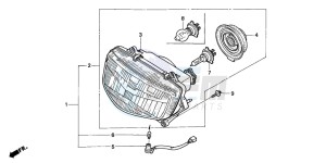 CBR600F3 drawing HEADLIGHT