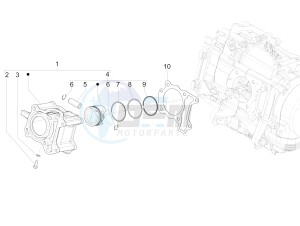 Medley 125 4T ie ABS (APAC) drawing Cylinder-piston-wrist pin unit