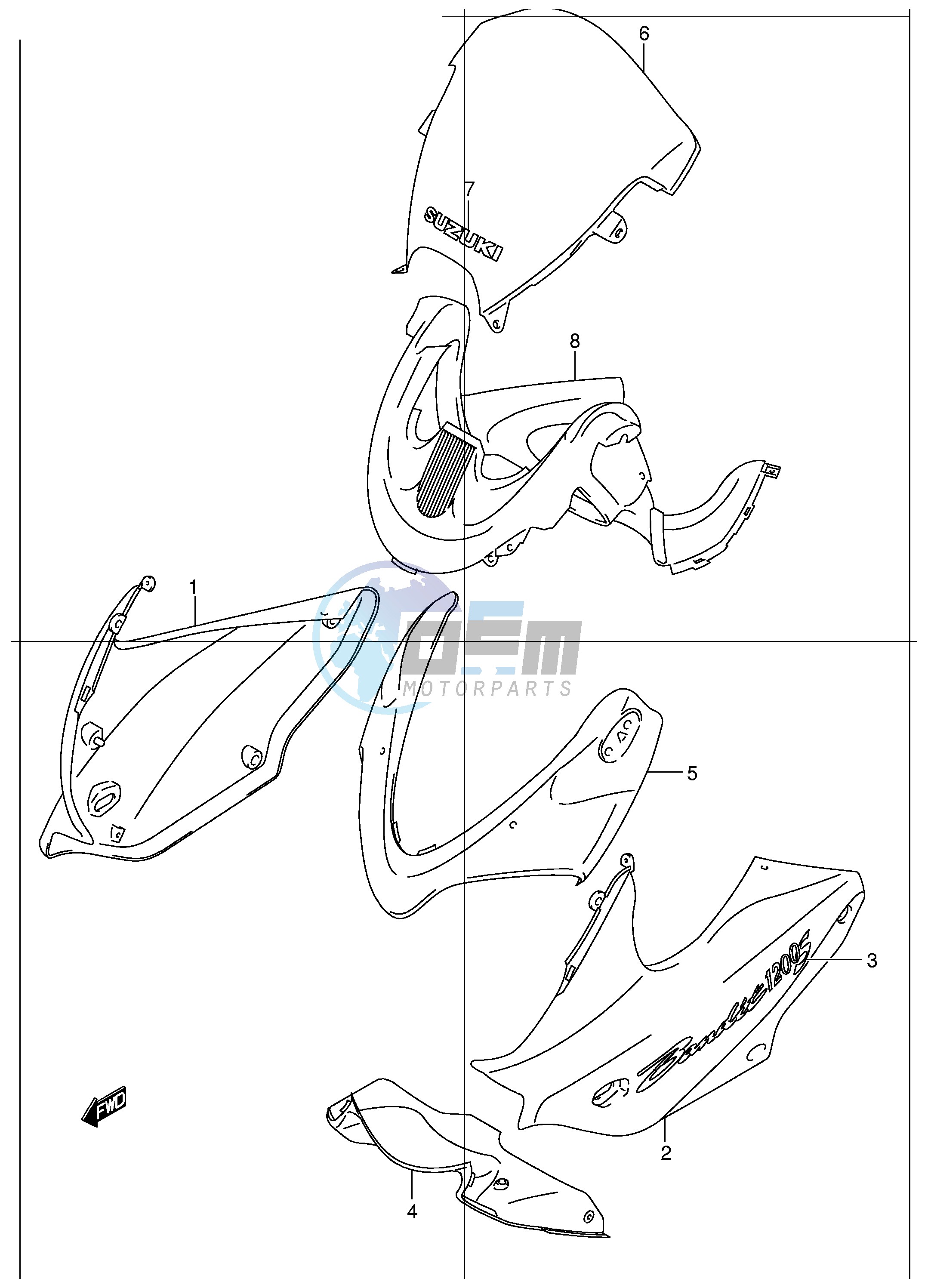 COWLING BODY (GSF1200SK1)