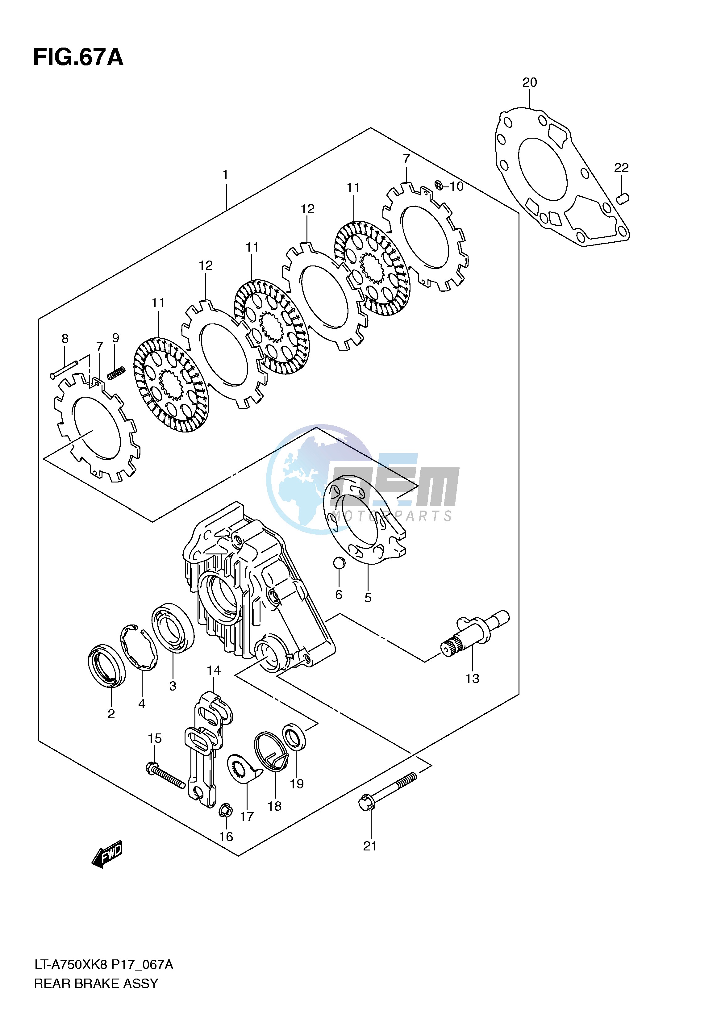 REAR BRAKE ASSY (LT-A750XL0)