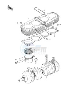 KZ 1000 C [POLICE 1000] (C2-C4) [POLICE 1000] drawing CYLINDER_PISTONS_CRANKSHAFT -- 79-81 C2_C3_C4- -