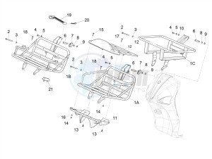 LIBERTY 50 CORPORATE NO ABS E4 (EMEA) drawing Front luggage rack