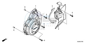 CBR500R England - (3ED) drawing A.C. GENERATOR COVER