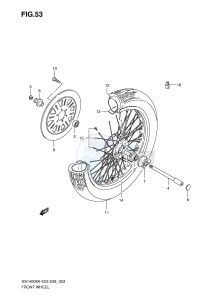 VS1400 (E3-E28) INTRUDER drawing FRONT WHEEL