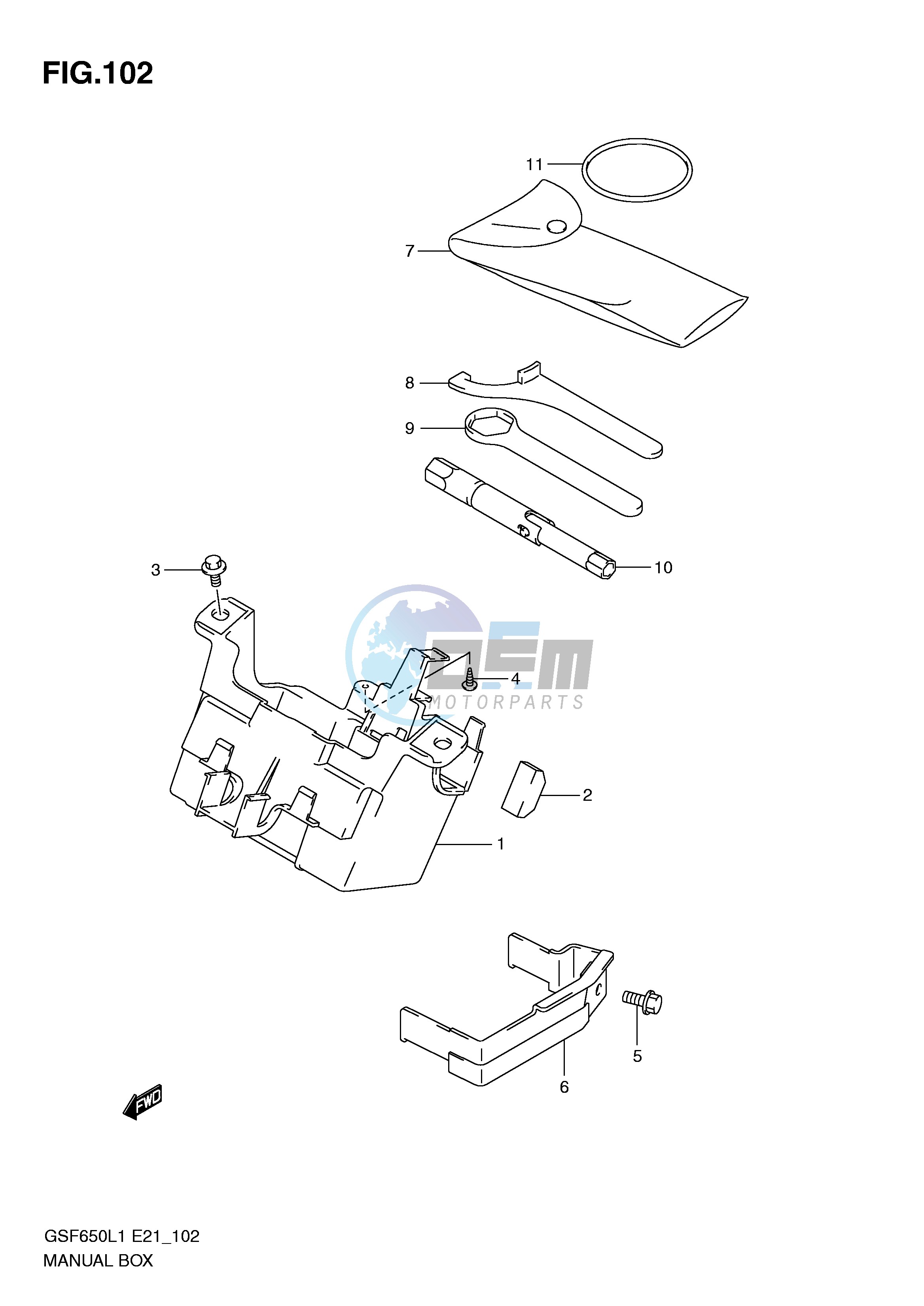 MANUAL BOX (GSF650UAL1 E21)