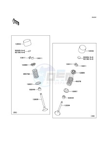 ZZR1400 ABS ZX1400B7F FR GB XX (EU ME A(FRICA) drawing Valve(s)