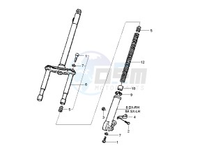 Zip 50 4T drawing Front Fork