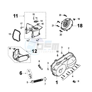 VCLIC BAEVP drawing CRANKCASE COVER WITHOUT SENSOR