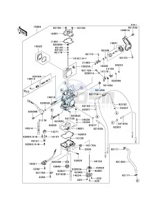 KX 250 T [KX250F] (7F) T7F drawing CARBURETOR