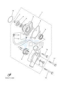 YFM450FWA YFM450DE GRIZZLY 450 IRS (1CUL 1CUM 1CUN) drawing WATER PUMP