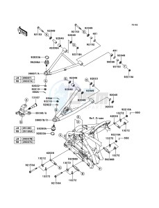 KFX450R KSF450BDF EU drawing Front Suspension