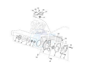 VP X-CITY 125 drawing WATER PUMP