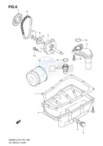 Inazuma GW250 drawing OIL PAN OIL PUMP