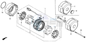 CB750F2 SEVEN FIFTY drawing GENERATOR