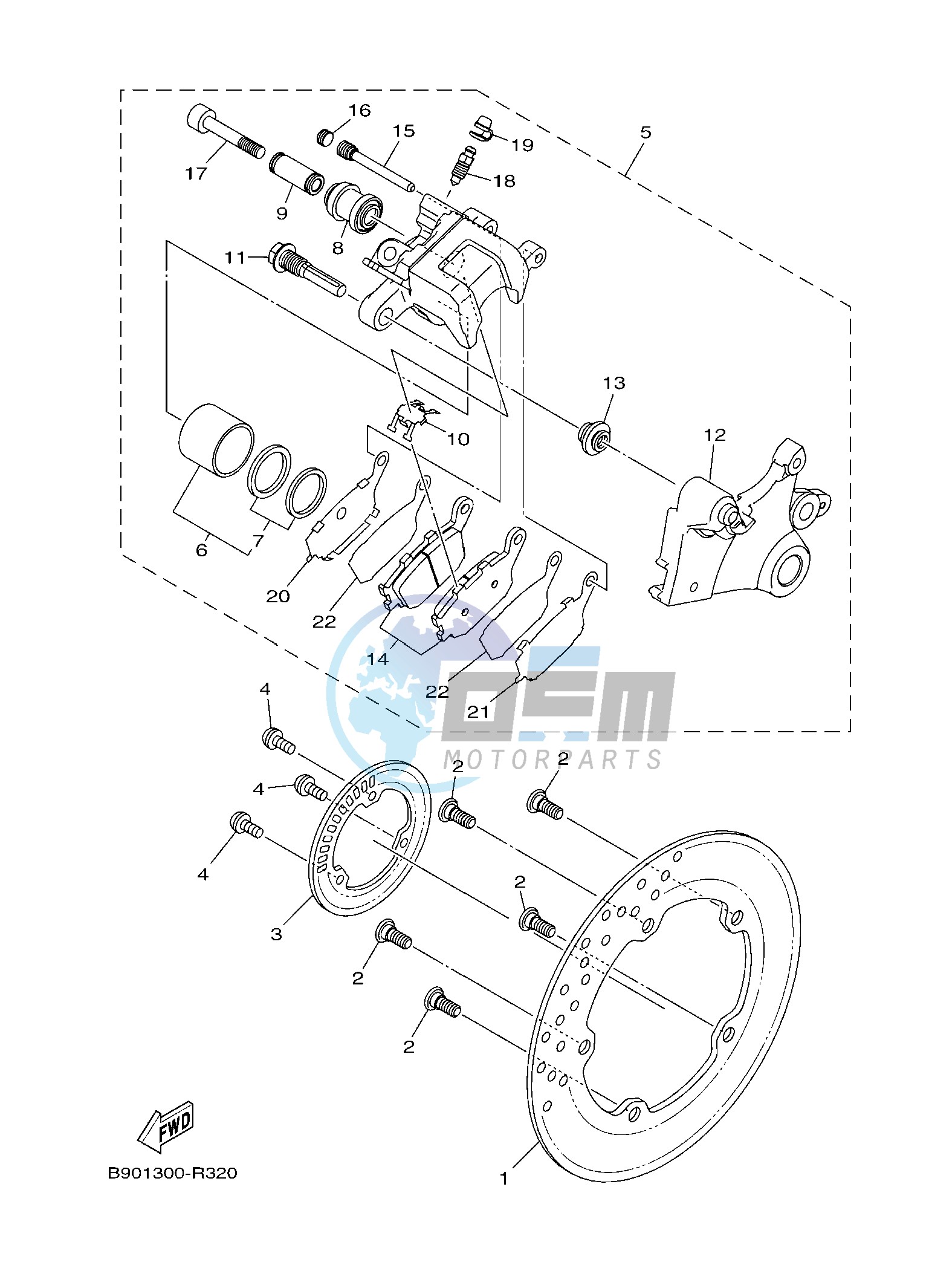 REAR BRAKE CALIPER