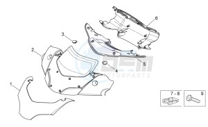 Sport City Cube 125-200 carb e3 drawing Front body - Front fairing