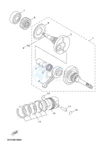 NS50F NITRO 4 (1GB2) drawing CRANKSHAFT & PISTON