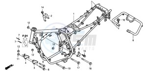 CBF250 drawing FRAME BODY