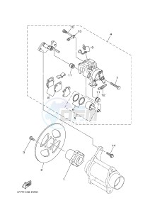 YFM350 YFM35RB RAPTOR 350 (1BS8 1BS7) drawing REAR BRAKE