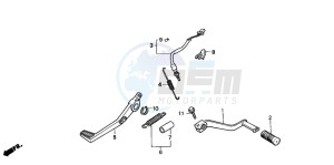 NSR125R drawing PEDAL