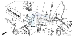 TRX250TMA ED drawing FR. BRAKE MASTER CYLINDER