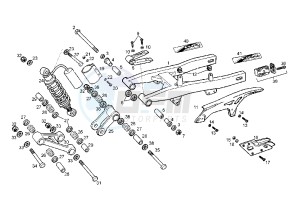 SENDA SM DRD RACING LTD - 50 cc drawing REAR ARM