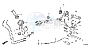 CBR250RB drawing HANDLE LEVER/ SWITCH/ CABLE