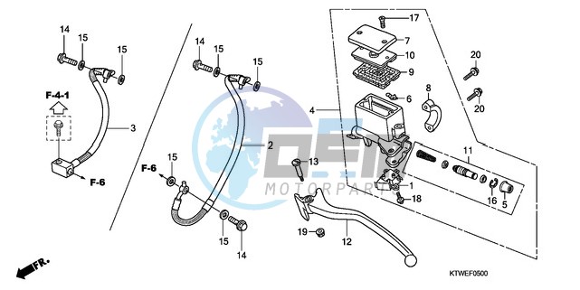 RR. BRAKE MASTER CYLINDER