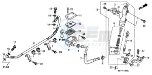 XL700VB drawing RR. BRAKE MASTER CYLINDER