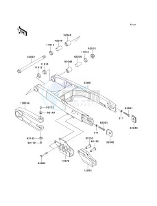 KX 65 A [KX65 MONSTER ENERGY] (A6F - A9FA) A9F drawing SWINGARM