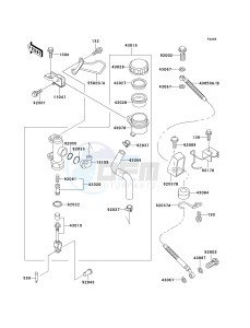 ZX 1100 D [NINJA ZX-11] (D1-D3) [NINJA ZX-11] drawing REAR MASTER CYLINDER