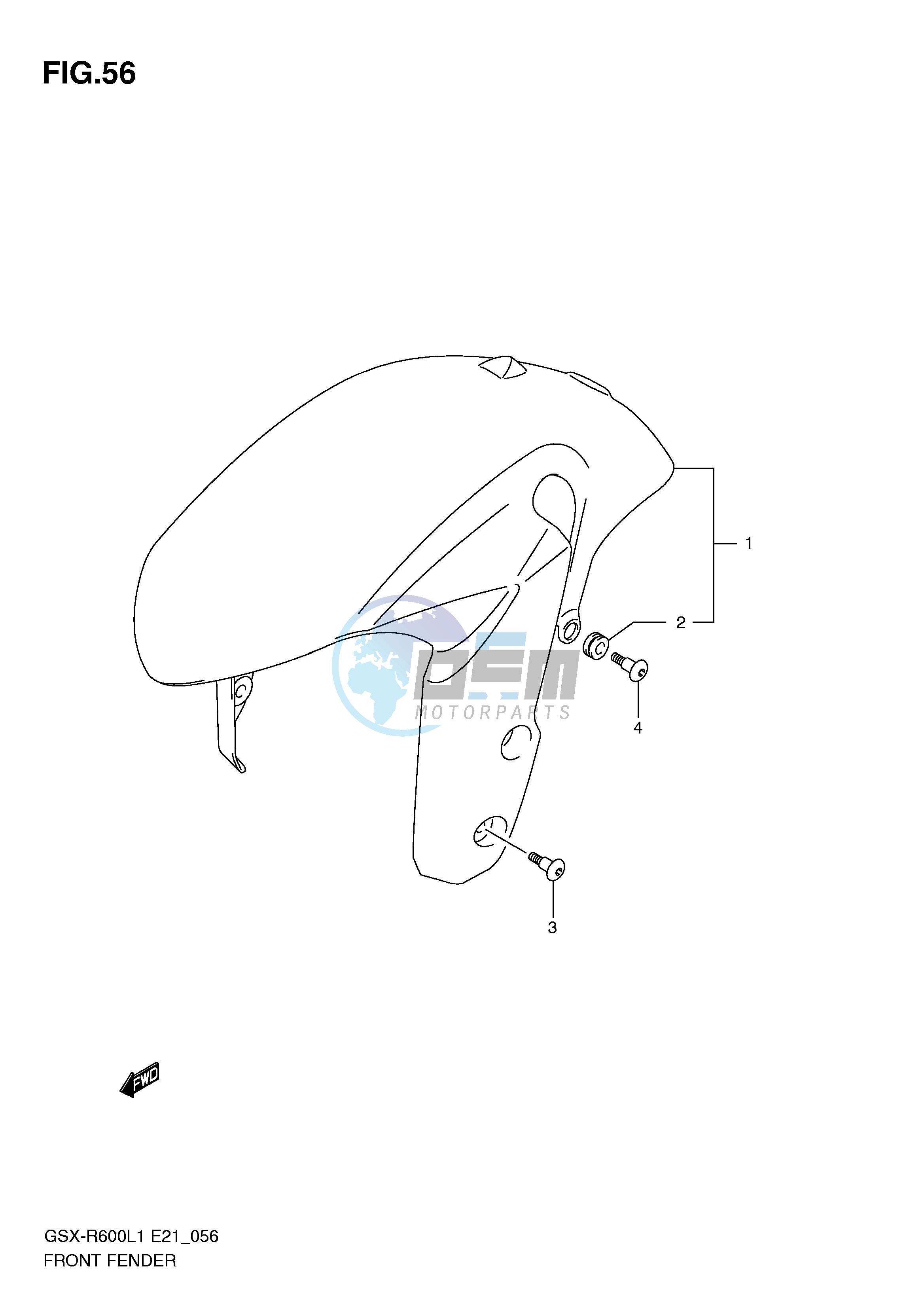 FRONT FENDER (GSX-R600L1 E21)