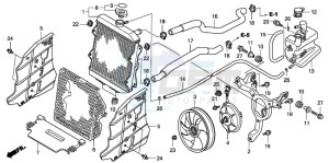 TRX420TE FOURTRAX ES drawing RADIATOR